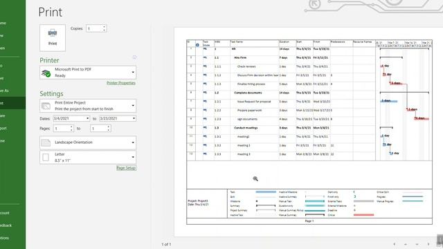 MS Project - Print Project Schedule on One (1) Page смотреть онлайн