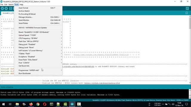 Arduino | NodeMCU ESP8266/ESP12E With RFID RC522 | UID / ID Scanner