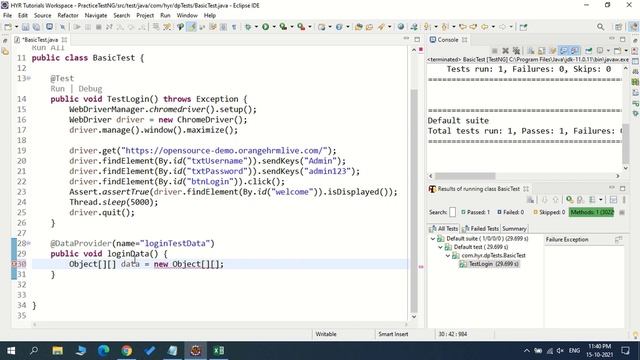 P16 - What is a Dataprovider and how to use it in TestNG | TestNG | Testing Framework | смотреть онлайн