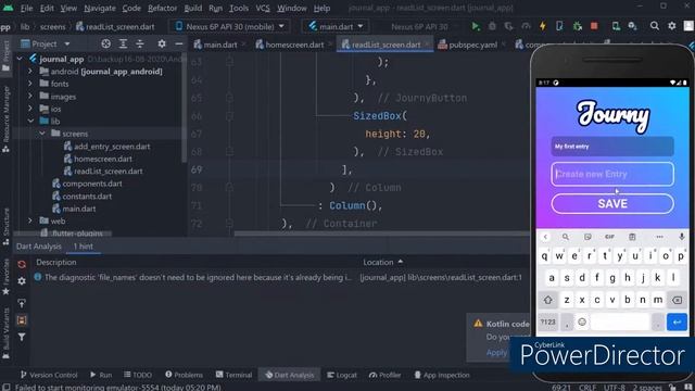 Journal App Firebase Project | Flutter Firebase Tutorial | Firebase Malayalam Tutorial [Part 3] смотреть онлайн