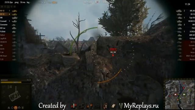 WOT: Erlenberg - KV-1S - 7 frags - смотреть онлайн
