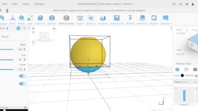 How To Cut Objects In #SelfCAD