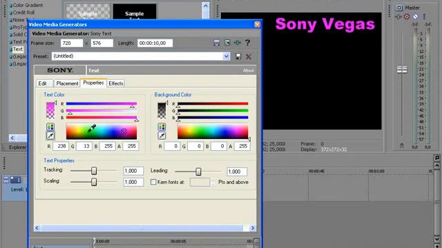Видео монтаж в Sony Vegas 910 - 15.Текст в Sony Vegas смотреть онлайн