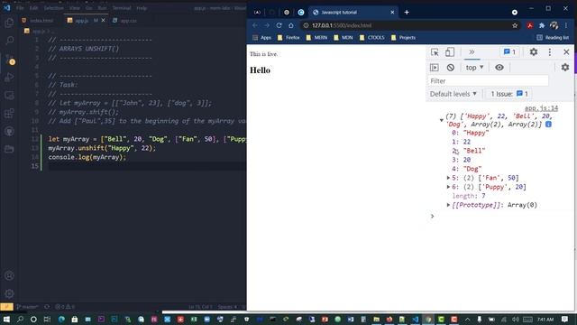 017-ARRAYS UNSHIFT() смотреть онлайн