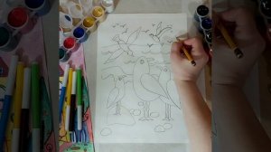 Ритм линий и пятен, цвет, пропорции – средства выразительности «Шум птиц»