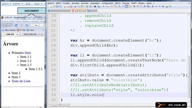 Universidade XTI - JavaScript - 44 - DOM CORE API Manipulação dos Nós смотреть онлайн