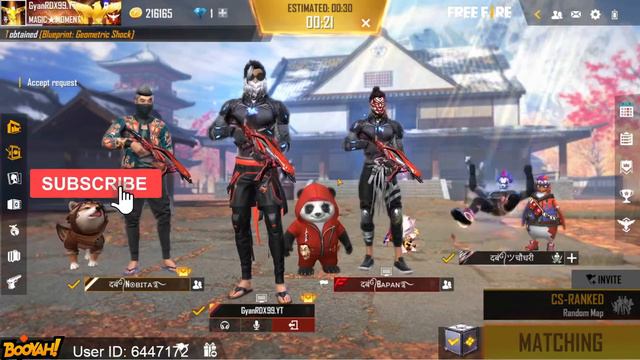 Cs-Rank Push Gameplay , free fire live Rod for 1K смотреть онлайн