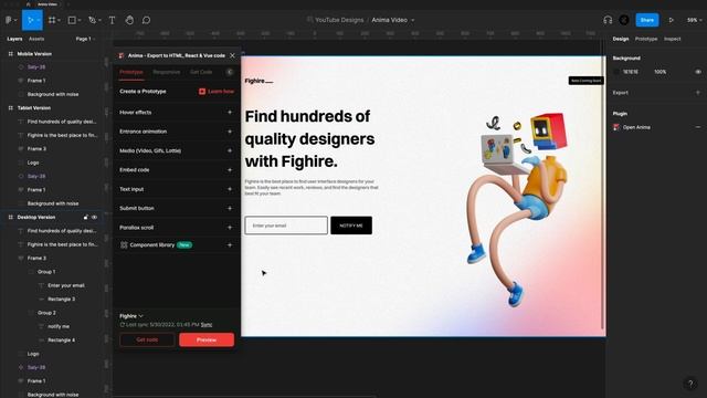 FIGMA DESIGN TO CODE WITH ANIMA смотреть онлайн