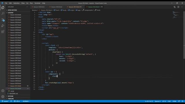 Урок 052. VueJS. Выбираем цвет часов смотреть онлайн