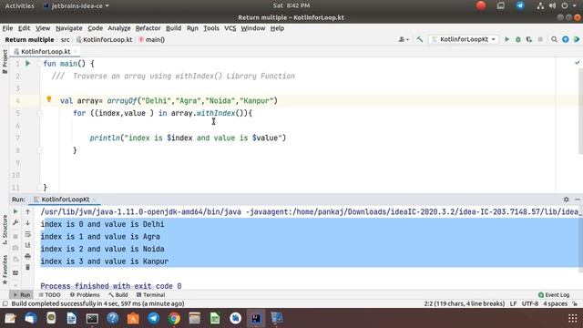 For loop using withIndex() in kotlin смотреть онлайн