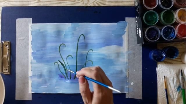 Как нарисовать подснежники гуашью смотреть онлайн