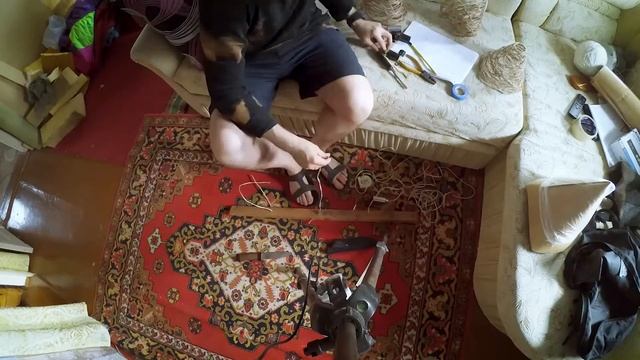 Лампа в гостинную - стильный абажур из джута, Люстра своими руками смотреть онлайн