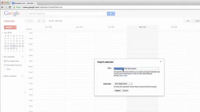 Google Calendar: Import ics Files смотреть онлайн