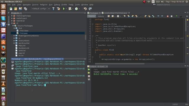Prog. Exercise - Search files w/command- line args (Java) смотреть онлайн