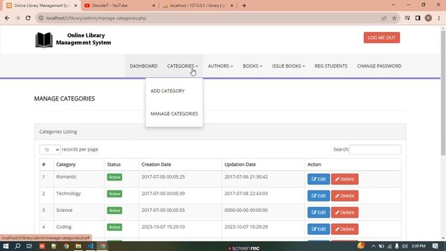 Online Library Management System Html, CSS, JS and PHP and MySQL смотреть онлайн