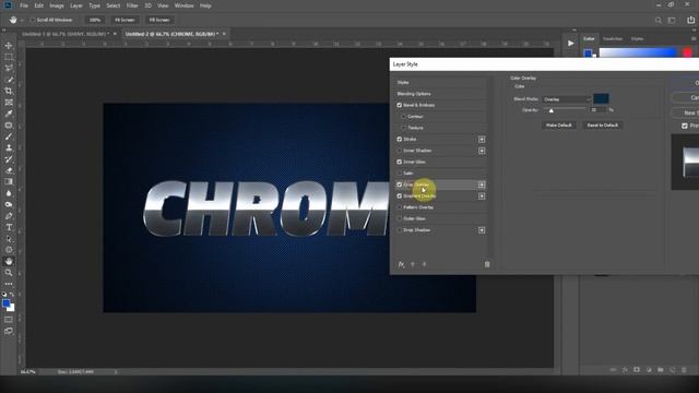 Shiny Chrome Text effect - Photoshop Tutorial смотреть онлайн