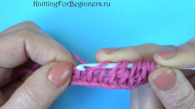Tunisian crochet tutorial Английская резинка Тунисское вязание Узор 12 смотреть онлайн