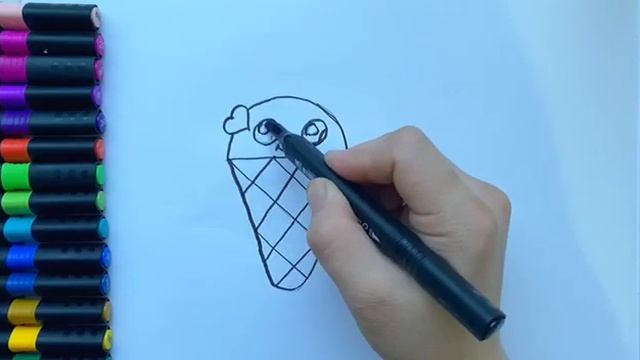 DRAW ICE CREAM WITH LOVE HEAT/КАК НАРИСОВАТЬ МОРОЖЕНОЕ С ЛЮБОВЬЮ СЕРДЦЕ ЛЕГКО И ЛЕГКО, ШАГ ЗА ШАГОМ смотреть онлайн