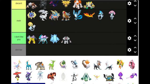 Legendary and Mythical Pokemon Tier List смотреть онлайн