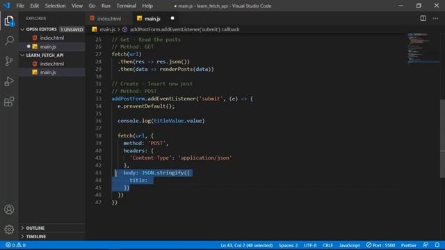 Javascript Fetch API With CRUD operations смотреть онлайн