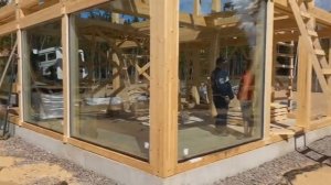 Сборка фахверк дома  112м2