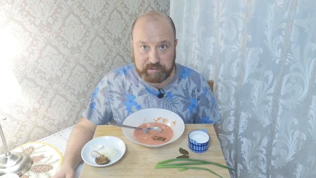 Мукбанг борщ