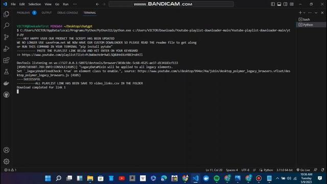 YouTube Playlist Downloader Made with Python смотреть онлайн