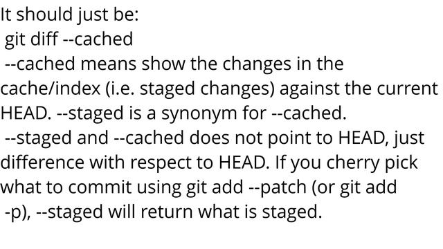 How do I show the changes which have been staged? смотреть онлайн