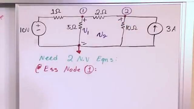 Lesson 1 - Intro To Node Voltage Method (Engineering Circuits) смотреть онлайн