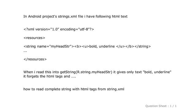 Android : android string.xml reading html tags problem смотреть онлайн