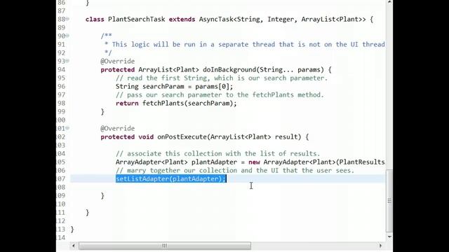 Implementing AsyncTask in an Android ListActivity смотреть онлайн