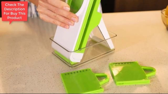 Vegetable Chopper Safe Mandoline Slicer for Kitchen with Blade, Shrinkable Food Chopper смотреть онлайн