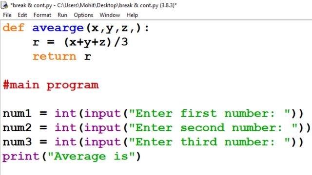 #2 Program to input three numbers and find their average in Python | Class 12 Practical Programming смотреть онлайн