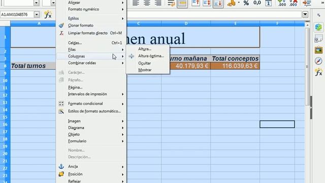C1-2-03. Mostrar y ocultar hojas, filas y columnas en LibreOffice Calc смотреть онлайн