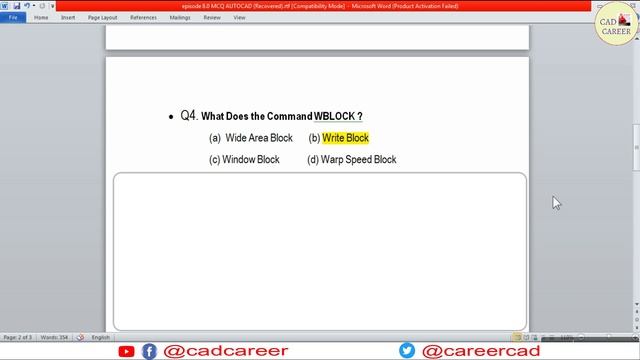 AutoCAD 10 OBJECTIVE Question & Answer | Interview Question And Answer | AutoCAD MCQ | Episode 8 смотреть онлайн