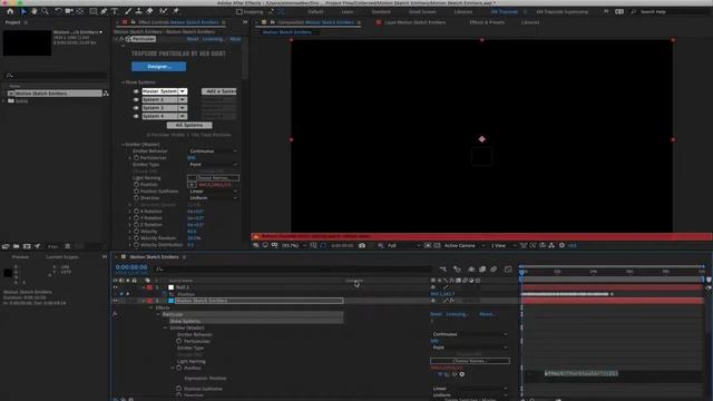 Motion Sketch Emitters following hand drawn animation paths in Trapcode Particular смотреть онлайн