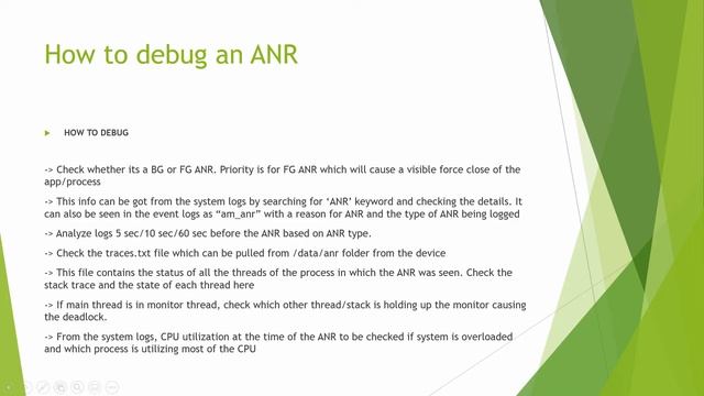 Android Framework - Log Analysis of ANR Application Not Responding смотреть онлайн
