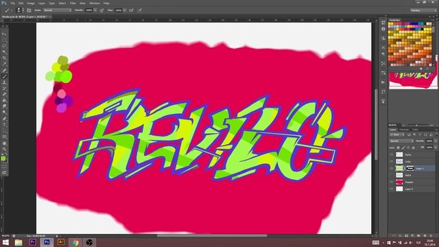 Graffiti SpeedArt - POWER OF GREEN ! (Photoshop)