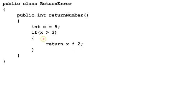 Missing Return Statement Error (Java Tutorial) смотреть онлайн