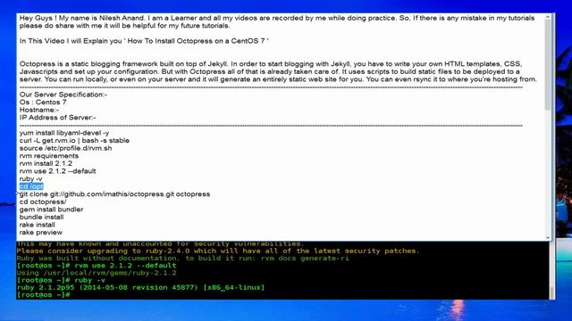 How To Install Octopress on a CentOS 7 смотреть онлайн