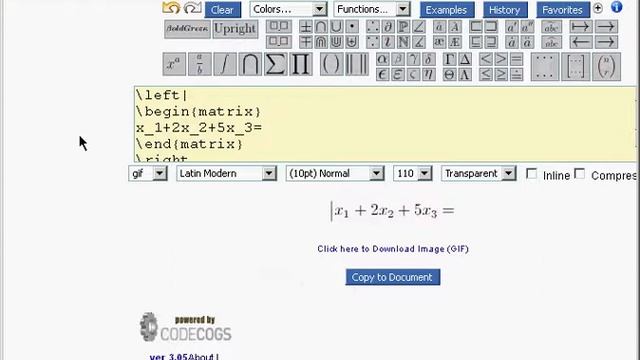 System of equations in Latex with CodeCogs Equation Editor смотреть онлайн