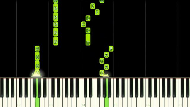Base After Base | GEOMETRY DASH LEVEL 5 - EASY Piano Tutorial смотреть онлайн