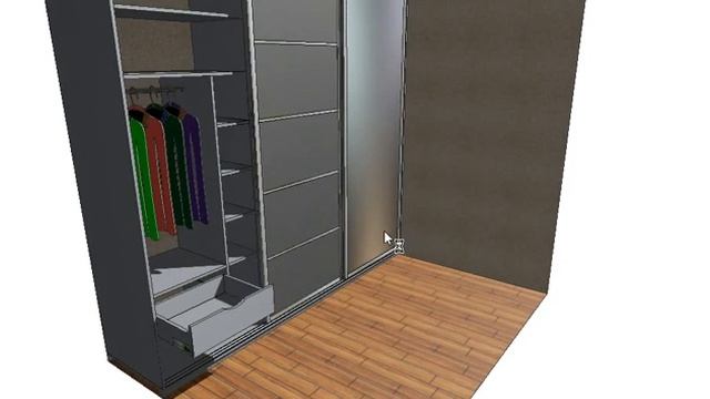 шкаф купе. высота 2450 ширина 2580 глубина 610