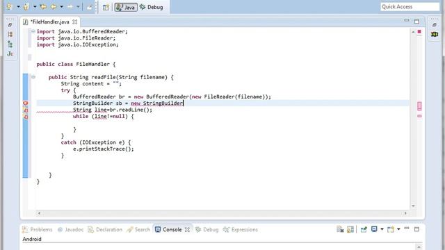 Read a text file with Java смотреть онлайн