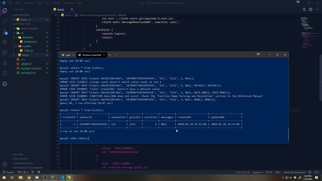 Discord Ticket Bot - Preventing Multiple Tickets - Discord.JS, MySQL, & Sequelize - Part #3 смотреть онлайн