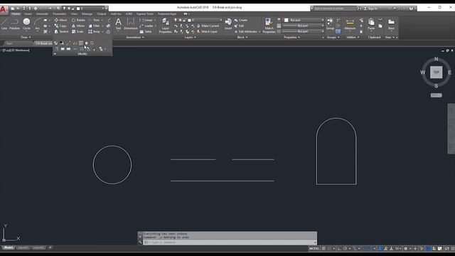 AutoCAD Tutorial: Break and Join Command - Tutorial 24 смотреть онлайн