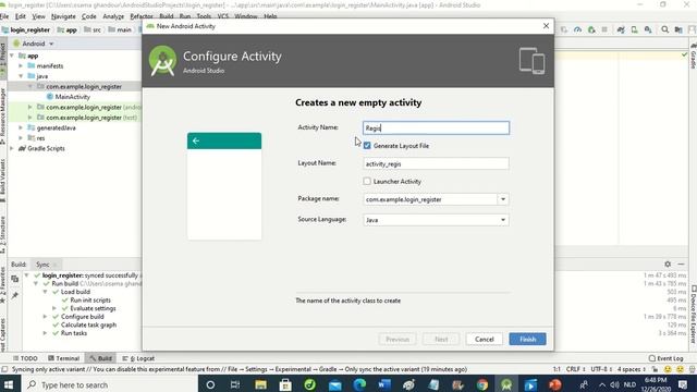 Create mobile application using Android Studio and Firebase part 2 Creating New activity смотреть онлайн