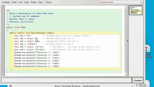 Character Data Type (char) and ASCII (Unicode) смотреть онлайн