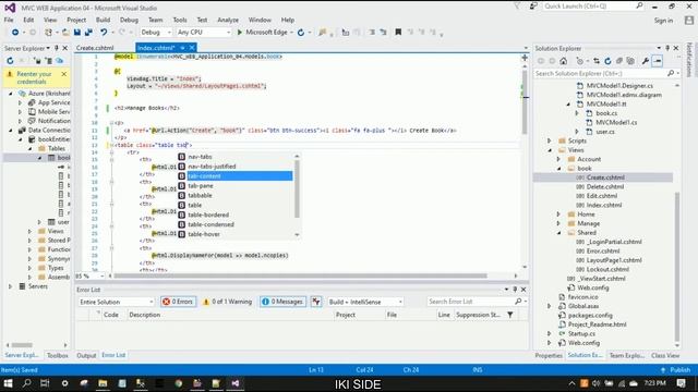 mvc crud with sql server and bootstrap template смотреть онлайн