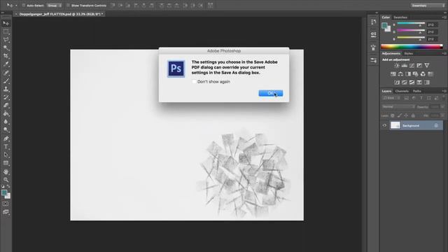 PHOTOSHOP : FLATTEN : SAVING TO PDF смотреть онлайн